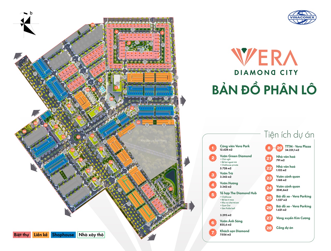 Mặt bằng Vera Diamond City Móng Cái